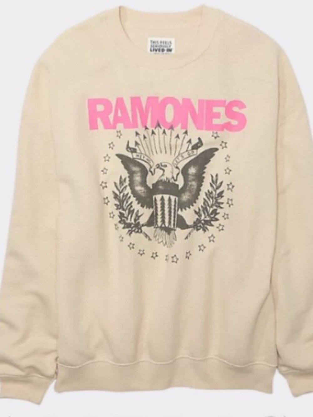 American Eagle AE Oversized Ramones Graphic Sweatshirt